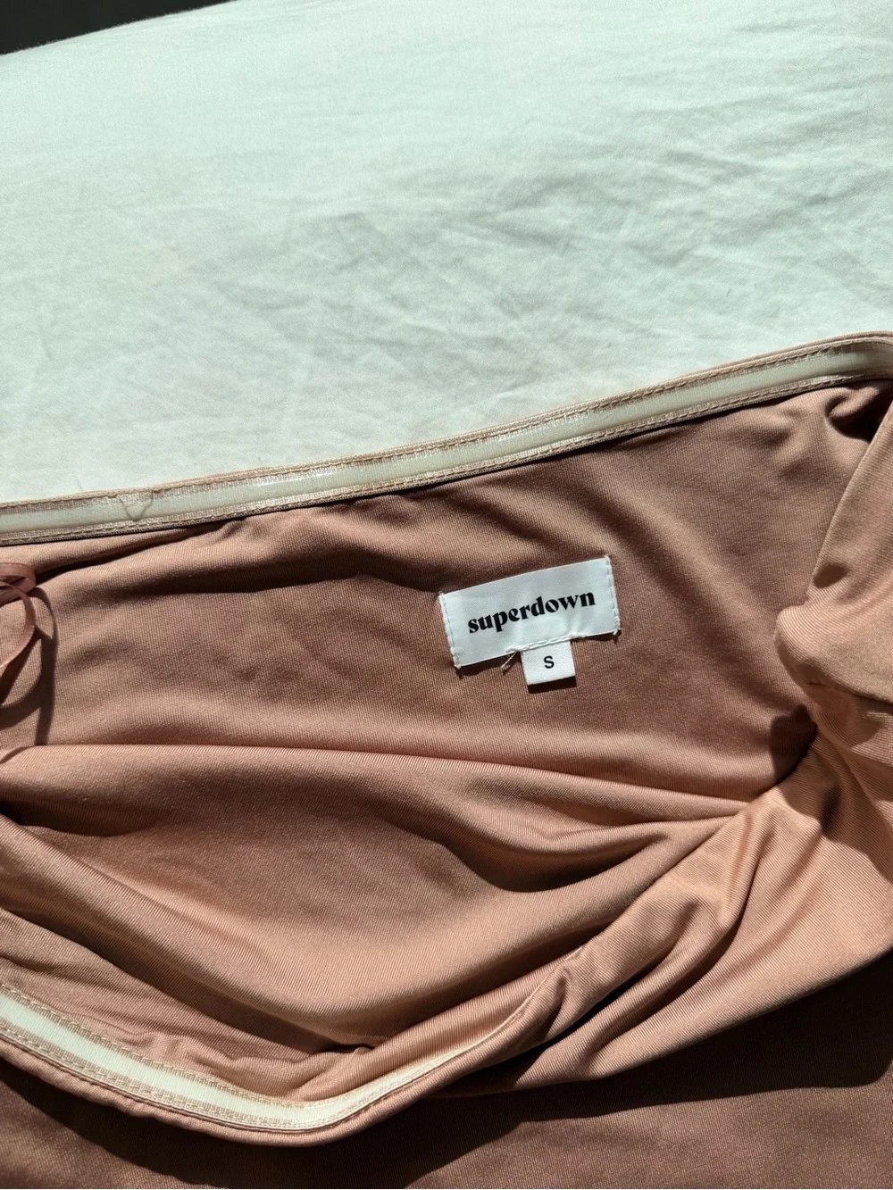 Superdown Pink Toni Slit Strapless Maxi Skirt